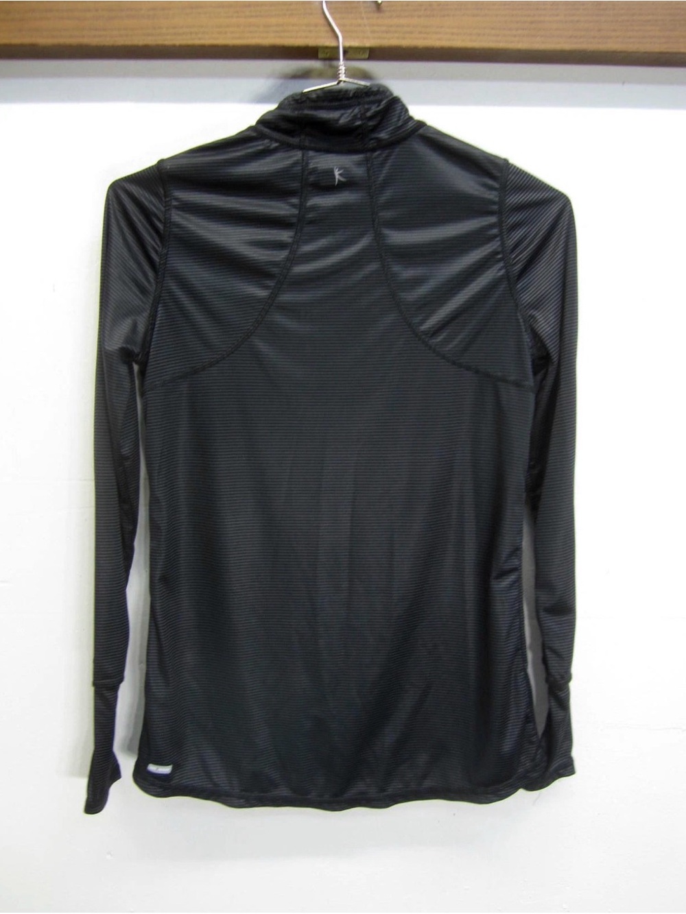VTG Danskin Now Pullover Top Thermal Striped Half Zip Thumb Holes size M (8-10) - Picture 5 of 8